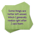 Some Things are Better Left Unsaid Cocktail Napkins