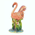 Hand Made Pink Flamingo Trinket Box | Palm Beach Home Decor
