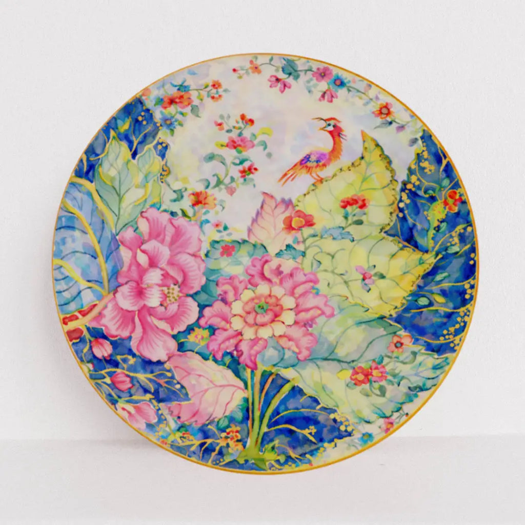 Tobacco Leaf Coasters Set of 8 | Elegant Chinoiserie Drink Coasters