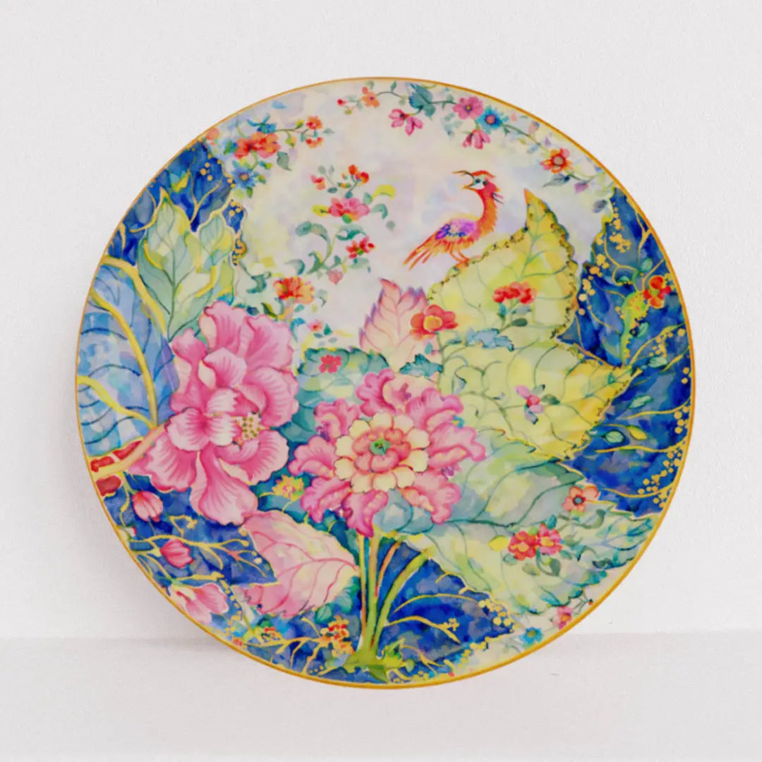Tobacco Leaf Coasters Set of 8 | Elegant Chinoiserie Drink Coasters