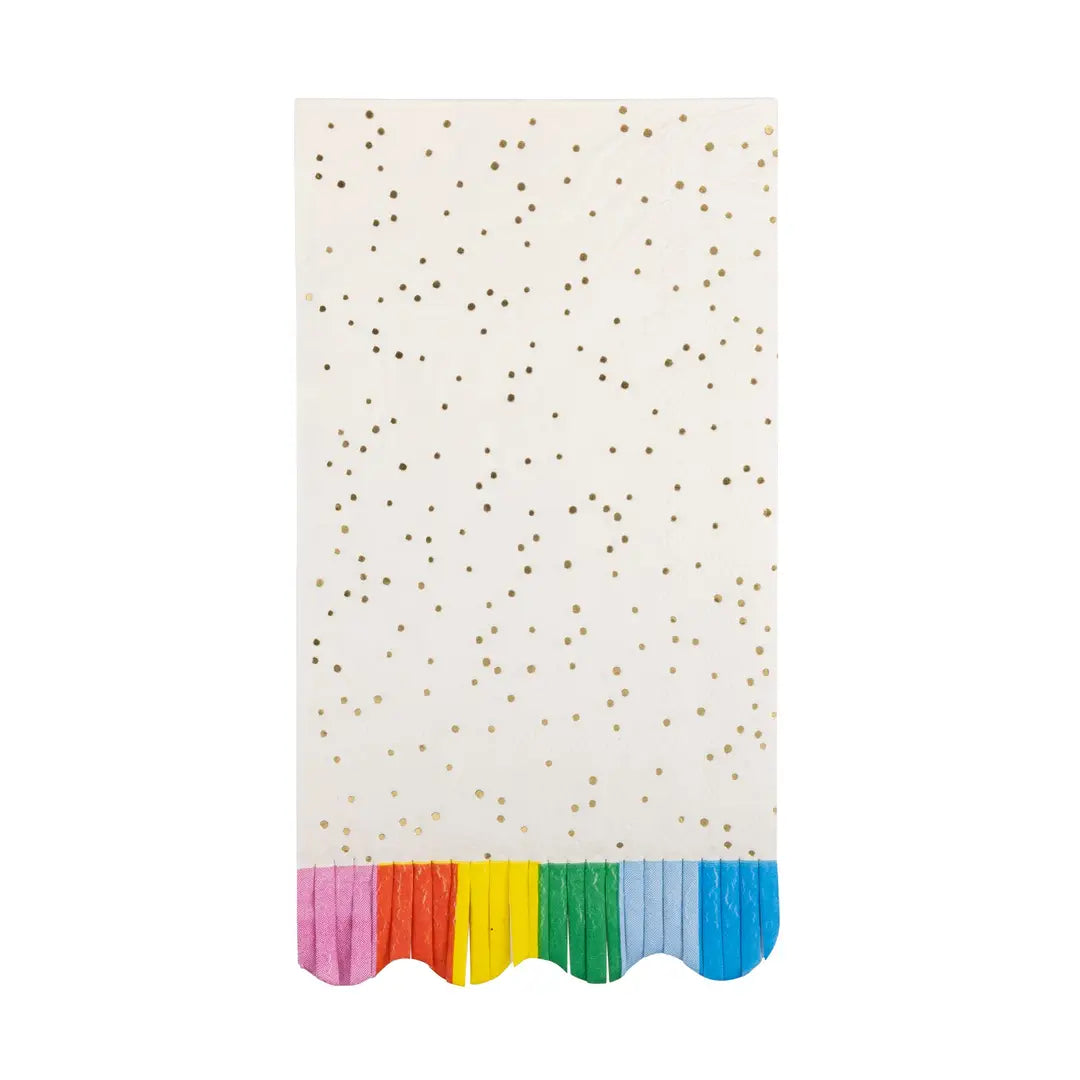 Scalloped & Fringed Confetti Dinner Paper Napkins | Preppy Entertaining Tableware