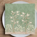 Sage Forest Cocktail Paper Napkins | Chinoiserie Cocktail Napkins