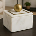 Elegant Marble Box with Removable Lid | Elevated  Home Decor