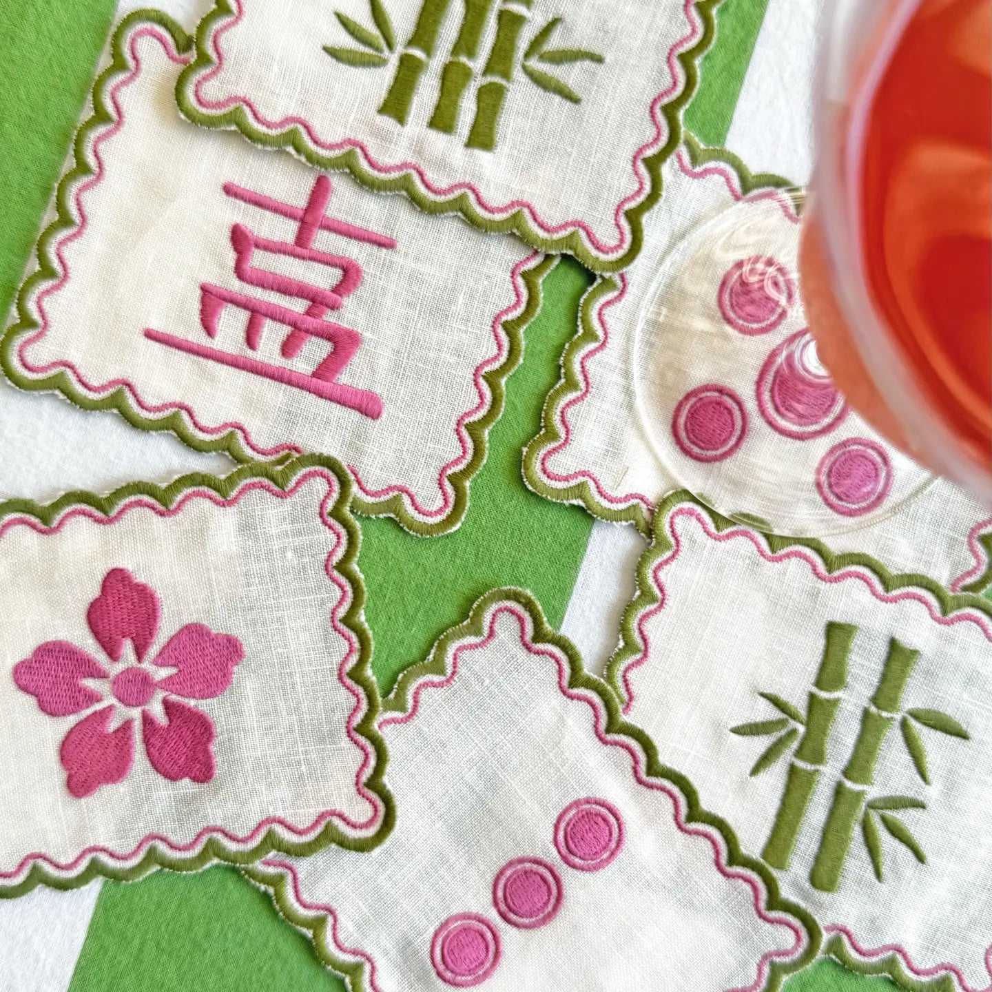 Mahjong Cocktail Napkins Set of 6