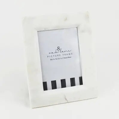 White Marble 5x7 Picture Frame – Handcrafted