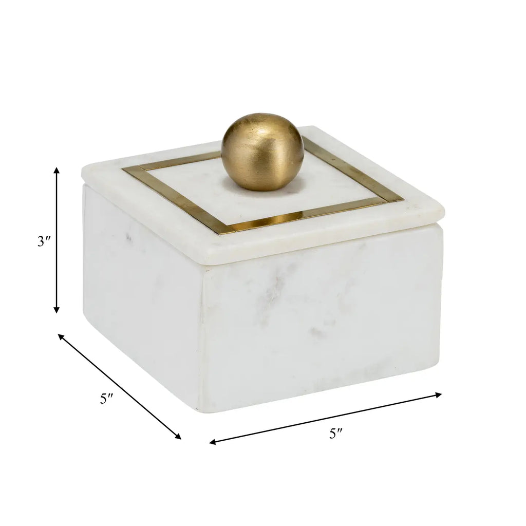 Elegant Marble Box with Removable Lid | Elevated  Home Decor