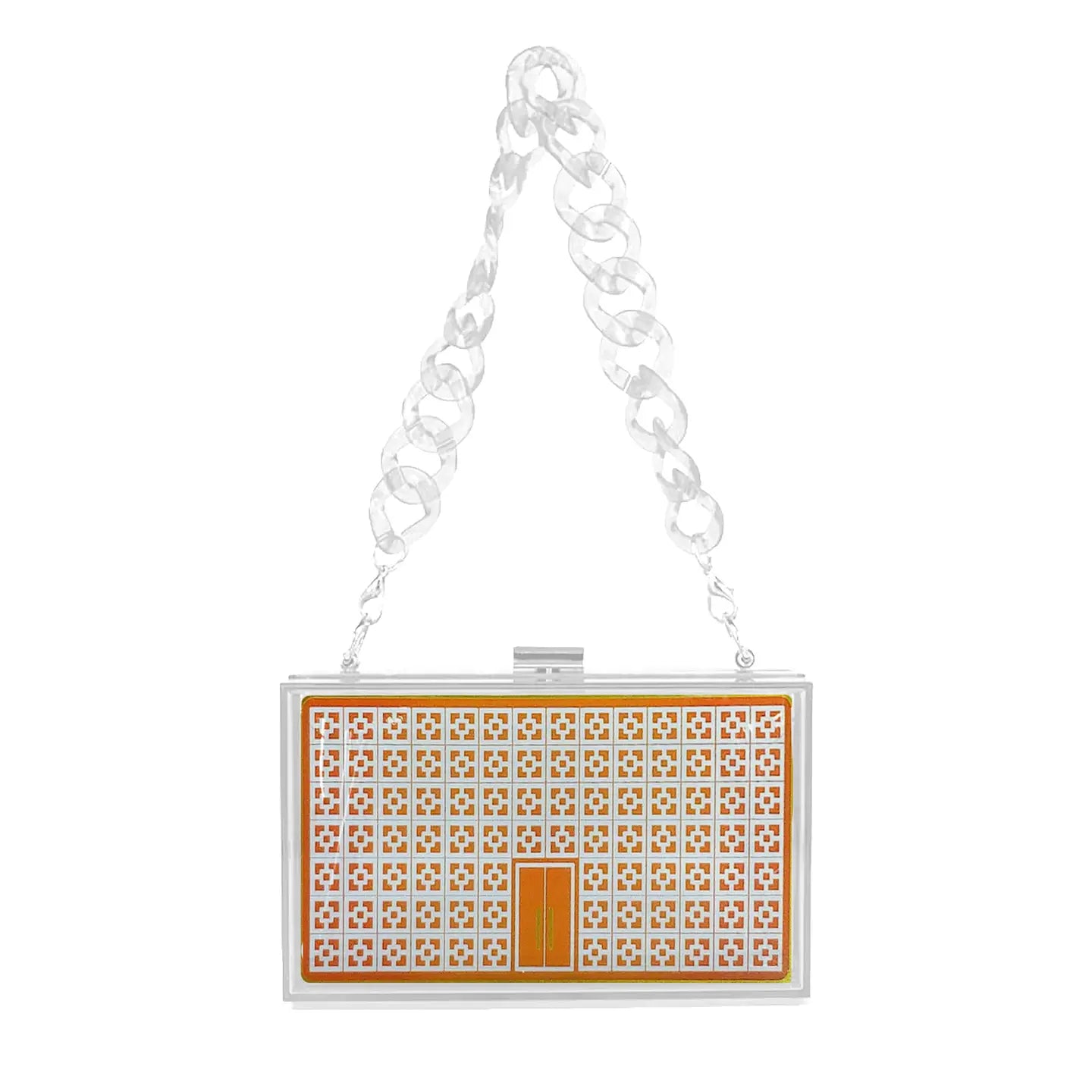 The Palm Springs Door Clear Clutch
