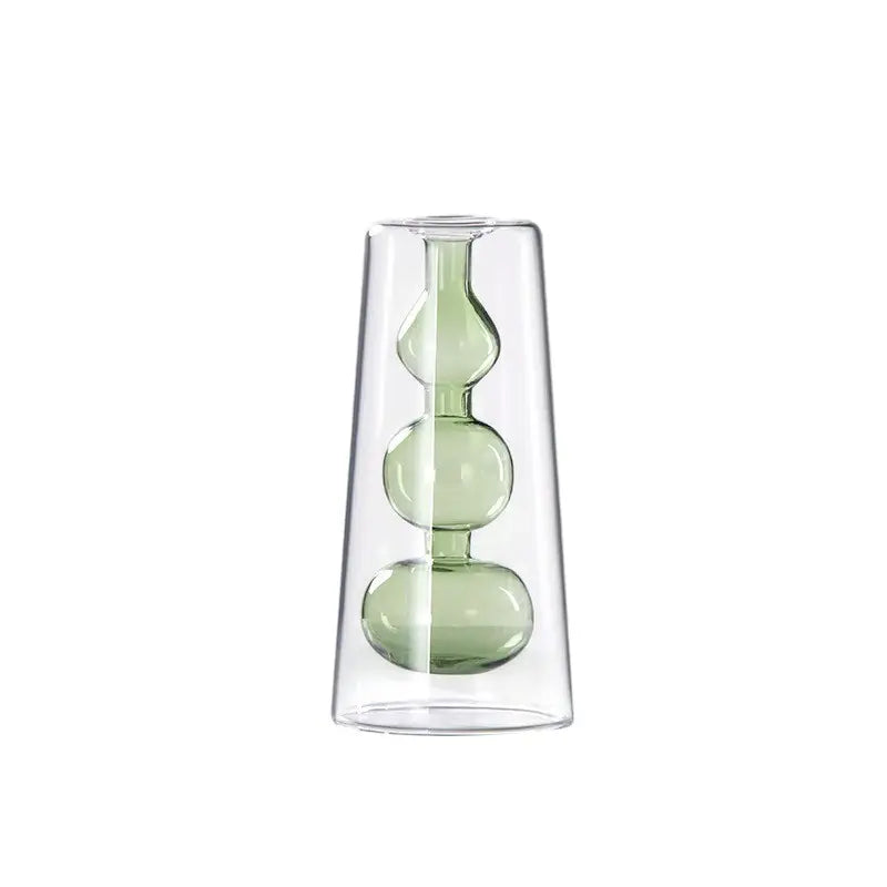 Green Hydroponic Flower Vase