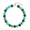 Blue & Green Beaded Necklace | Grandmillennial Statement Necklace