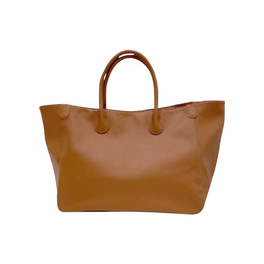 "The Madison" Faux Leather Tote Bag with Designer Sandal Charm