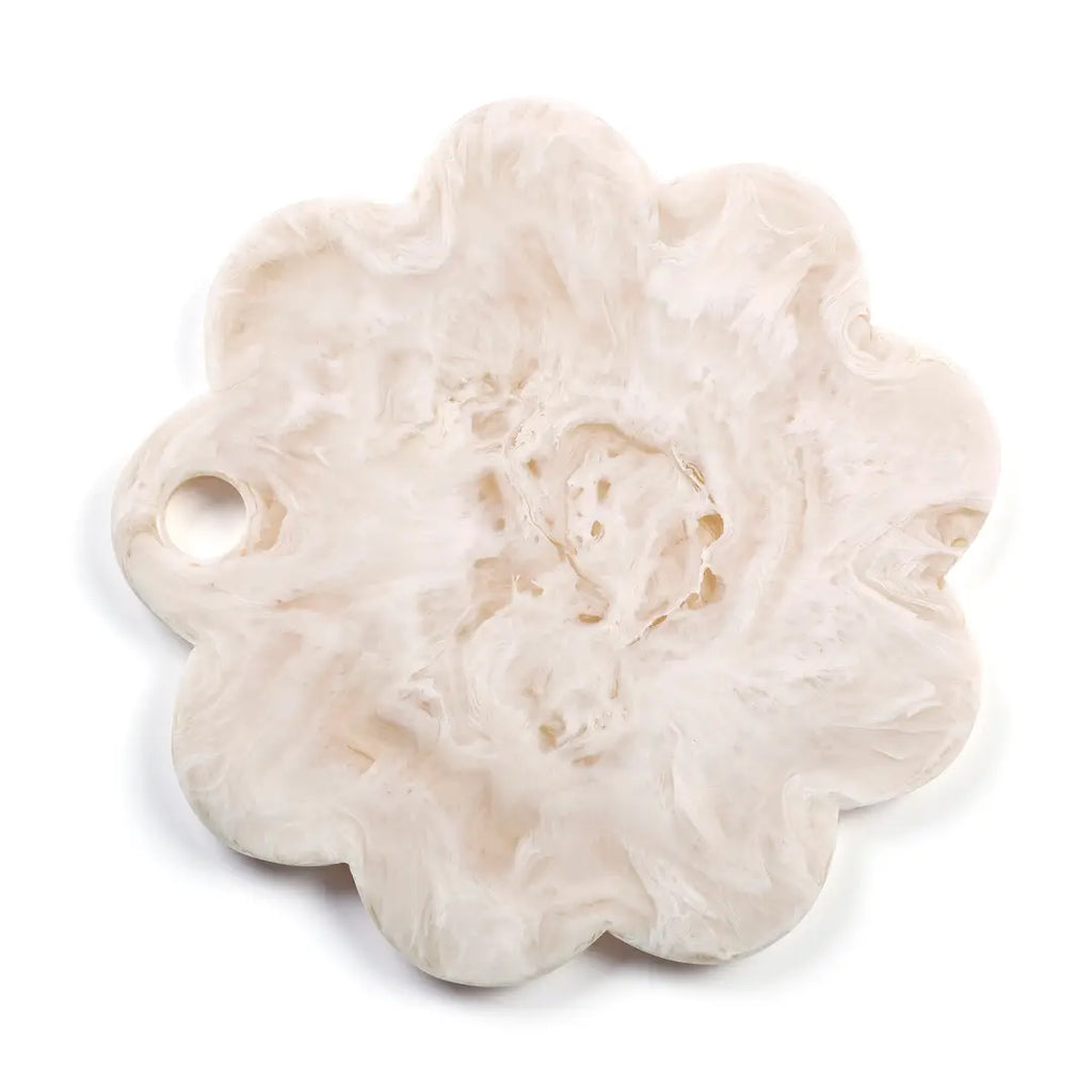 9" Scallop Resin Cheese Charcuterie Board