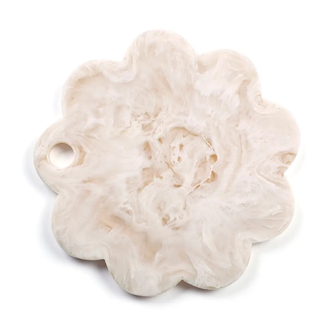 9" Scallop Resin Cheese Charcuterie Board