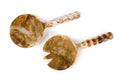 Resin Salad Servers Brown Set of 2