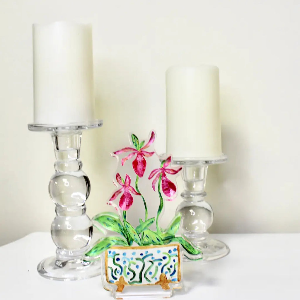 Too Darling Lady Slippers Acrylic Art Block