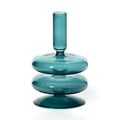 Taper Candlestick | Colored Glass | Ocean Teal