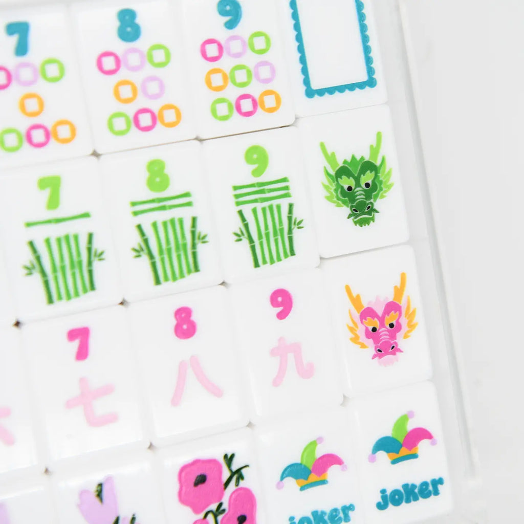 Bright & Playful Everyday Mahjong Tiles - The Spring Set | Colorful Mahjong Game Set | The Posh Pagoda by K Willis Interiors