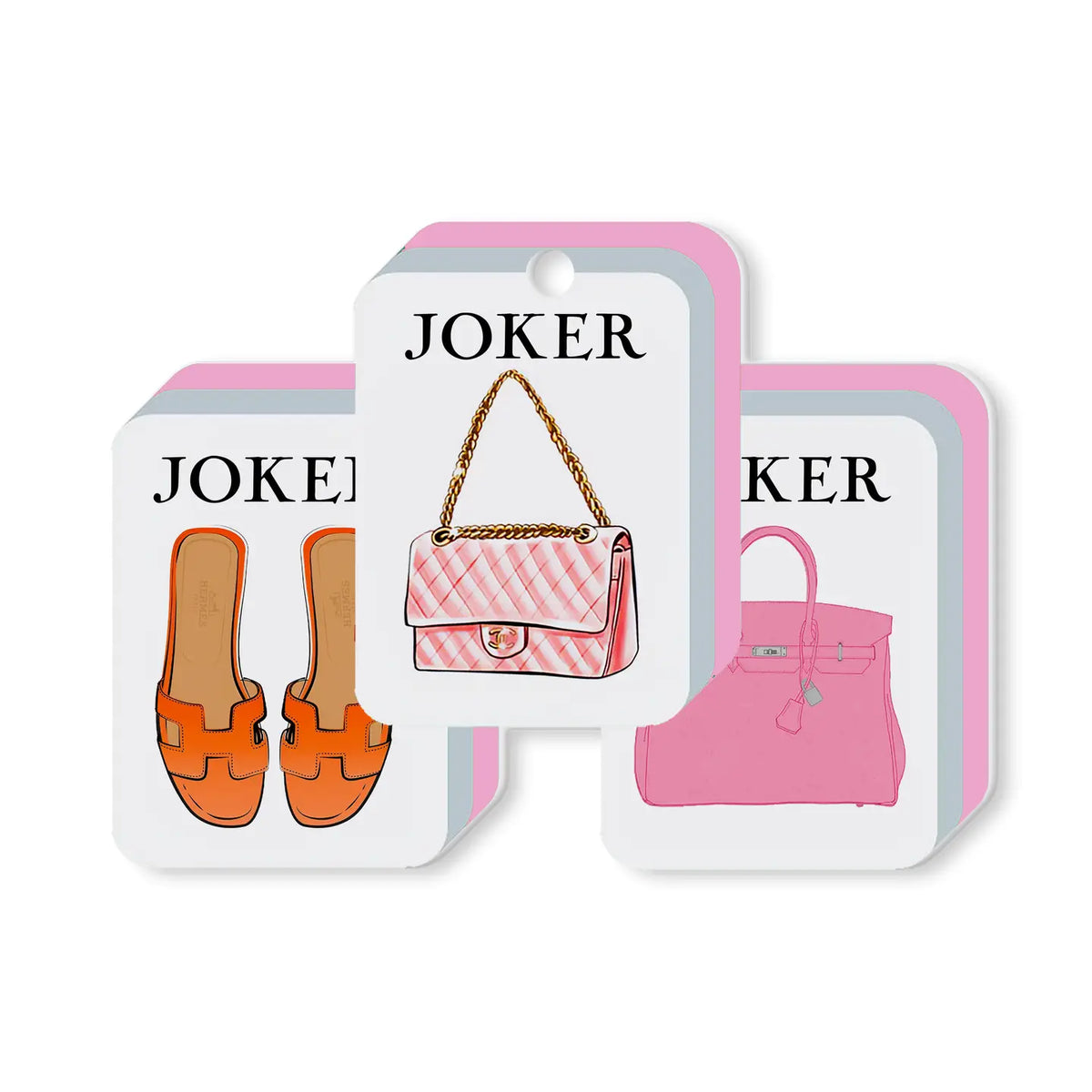 Lucite Mahjong Fashion Ornament | Designer Shoes & Luxury Bags | 4" x 3"