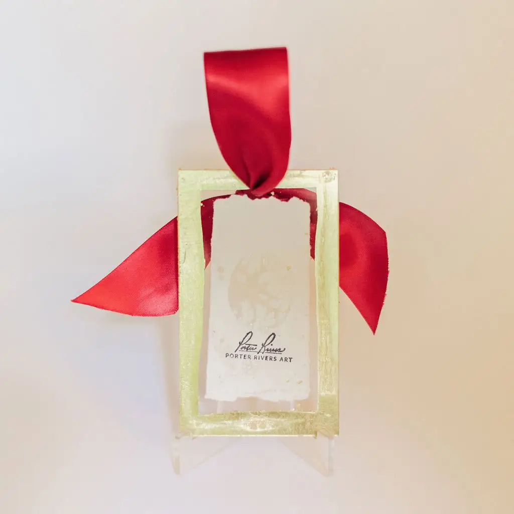 Hand Painted Watercolor Christmas Tree Acrylic Ornament | Hand Painted Acrylic Christmas Ornament