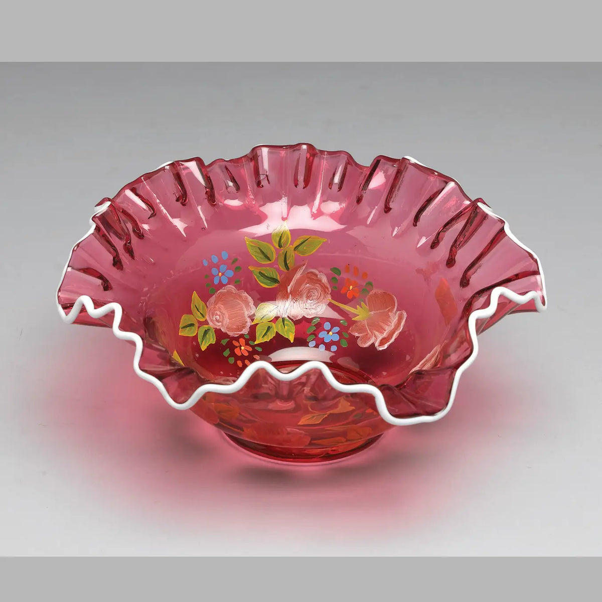 Vintage Style Hand-Painted Floral Design Bowl | Grandmillennial Home Decor