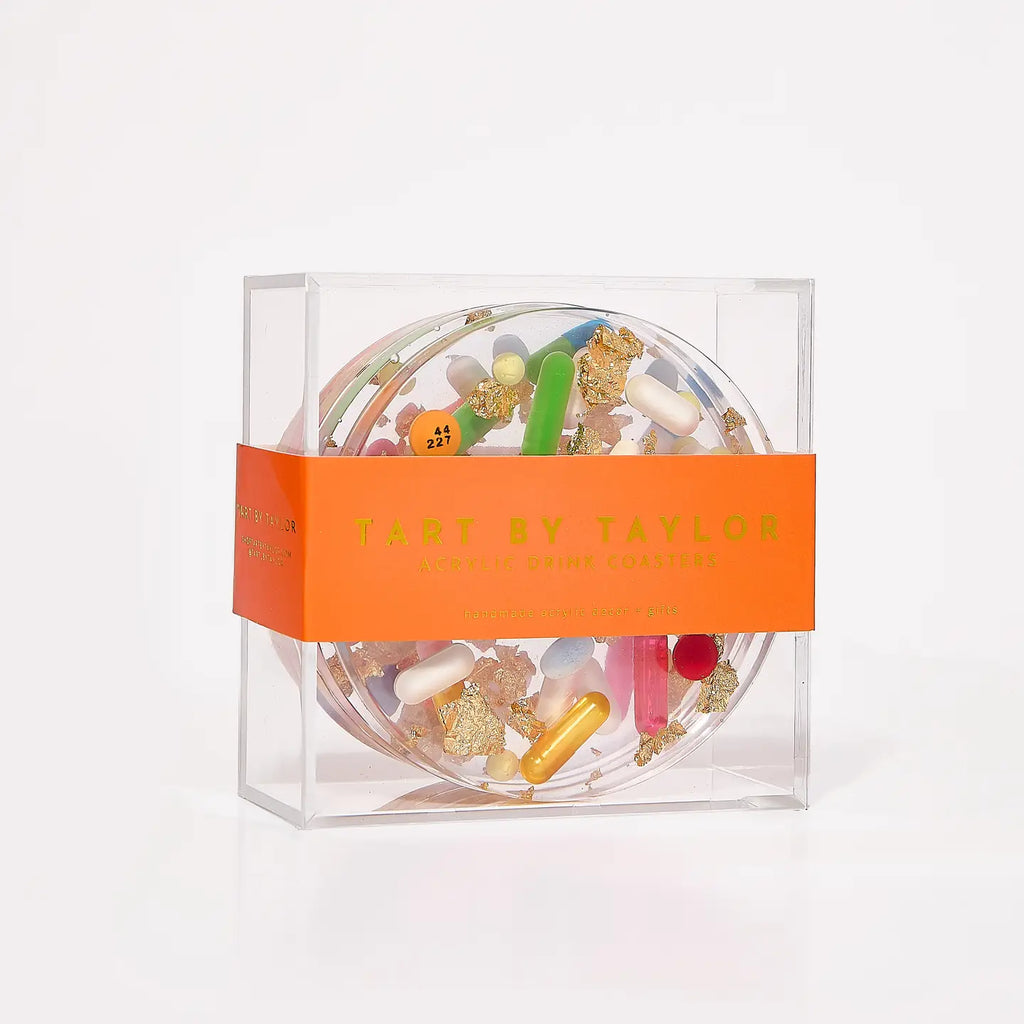 Pill + Gold Coaster Set