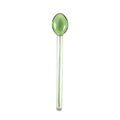 Colorful Green Candy Glass Spoon | Coffee & Dessert Stirrer