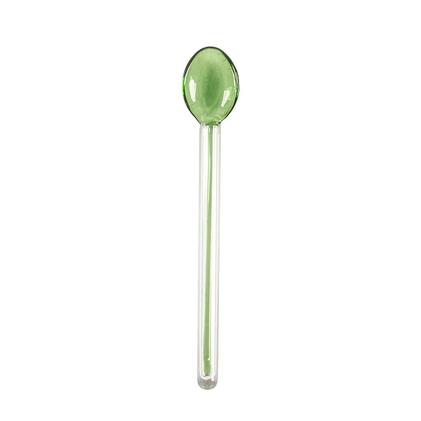 Colorful Green Candy Glass Spoon | Coffee & Dessert Stirrer