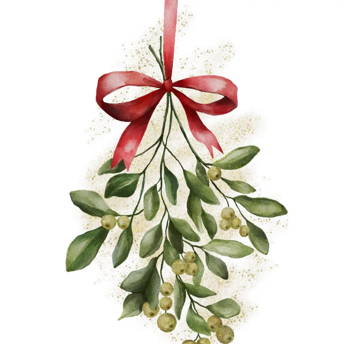 Mistletoe Printed Paper Guest Towels | Beautiful Guest Towels