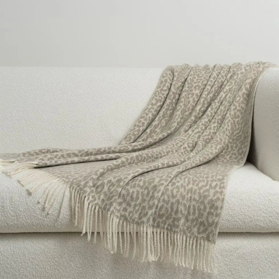 Karoo Brown Cotton-Blend Throw Blanket 50" x 60"