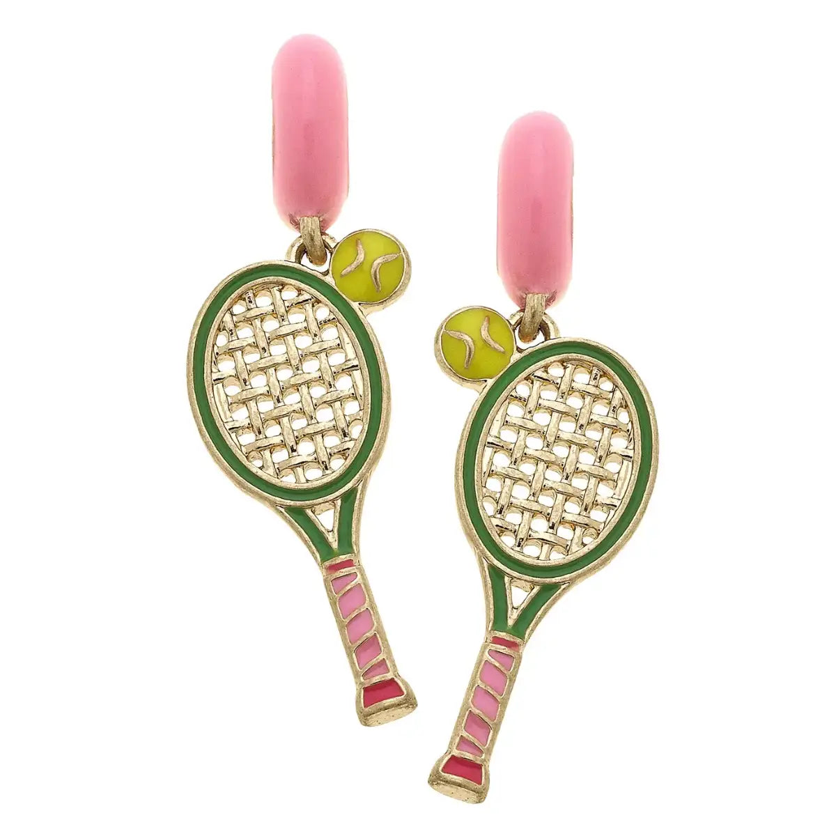 You Have to Wear on The Court Enamel Huggie Hoop Earrings