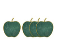 The Cutest Green Marble Apple Coaster Set