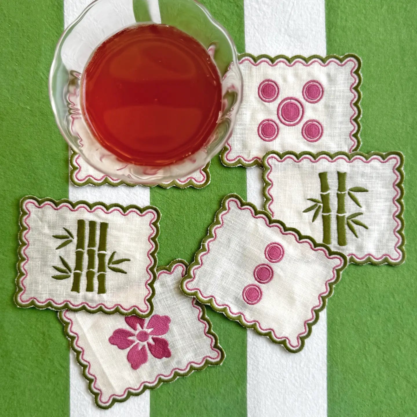 Mahjong Cocktail Napkins Set of 6