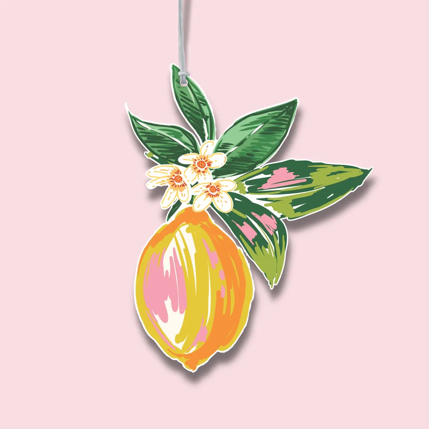 Die-Cut Lemon Blossom Flower Gift Tag Set