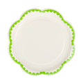 Green Scalloped Paper Dessert Plates | Elegant Party Tableware