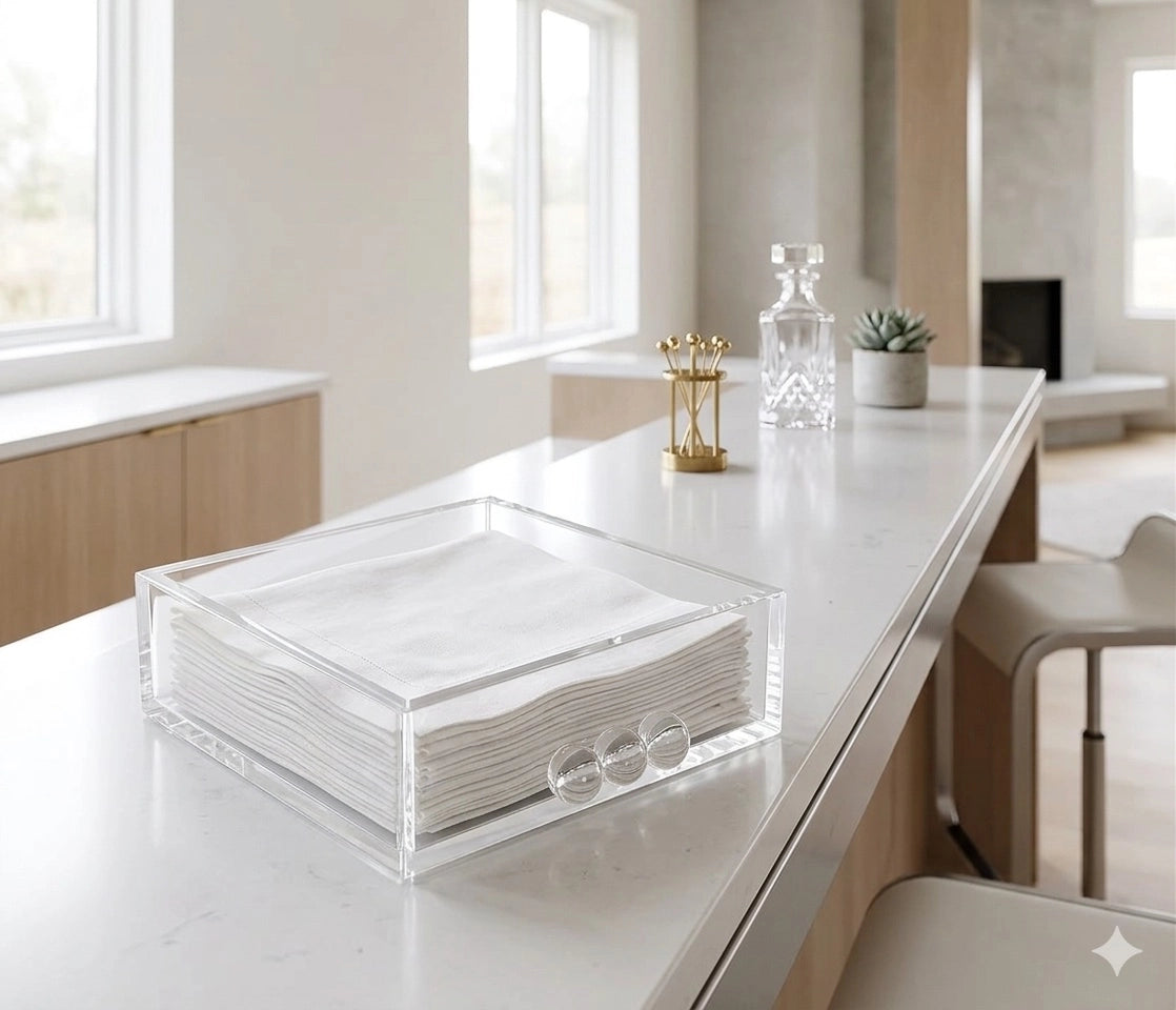 Bubble Accented Cocktail Napkin Holder