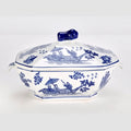 Chinoiserie Blue Willow Porcelain Covered Tureen