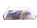 Acrylic and Stone Marble Vanity Tray