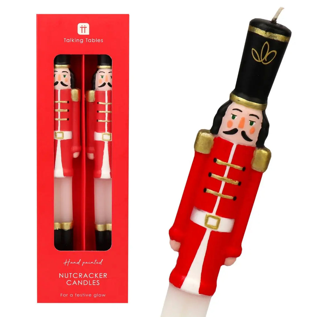 Set of 9" Nutcracker Christmas Candles | Traditional Christmas Home Decor