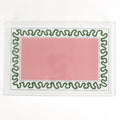 Palm Beach Style Green and Pink Acrylic Tray