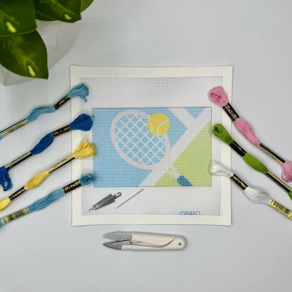 Tennis Needlepoint Kit | DIY Embroidery & Needlepoint Kit for Tennis Lovers
