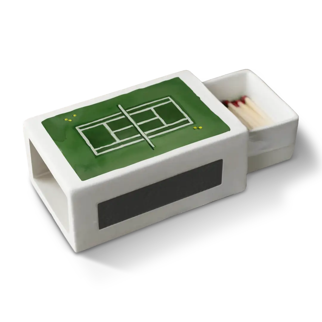 Tennis Court Ceramic Match Box | Decorative Luxury Match Holder
