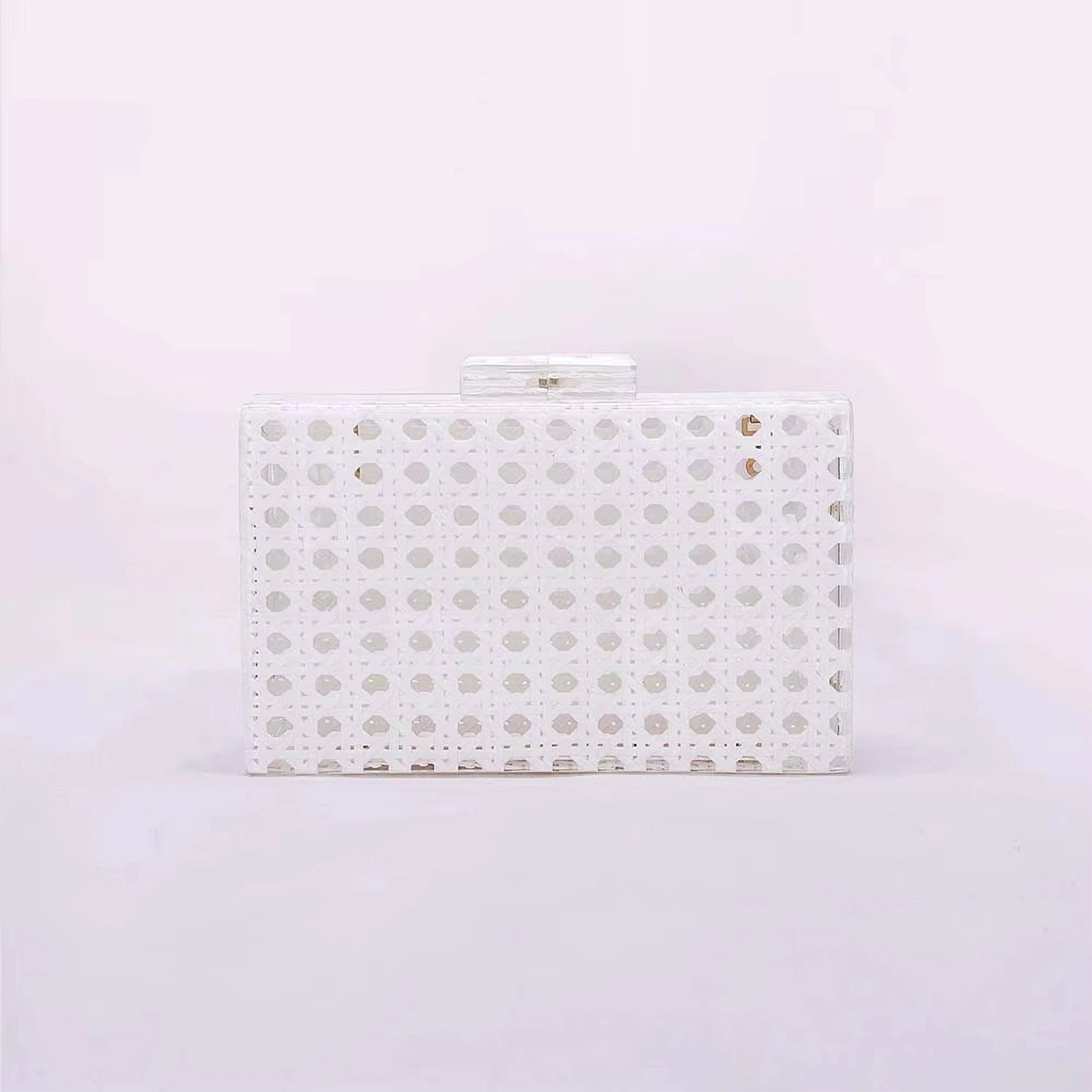 I'm Ready for Summer White Cane Clear Box Clutch