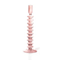 Taper Candlestick | Colored Glass | Rose Quartz