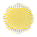 Yellow Scalloped & Striped Paper Plates | Preppy Entertaining Tableware