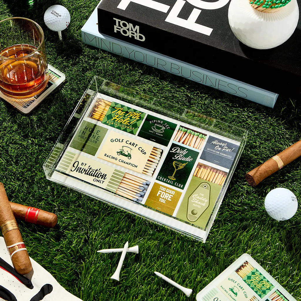 Acrylic Golf Matchbook Small Tray