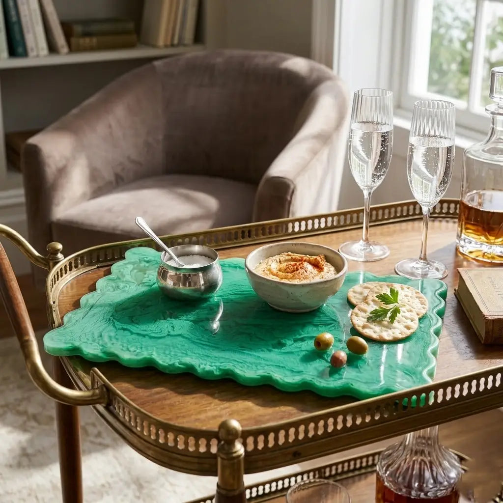 Scallop Rectangular Resin Cheese Board