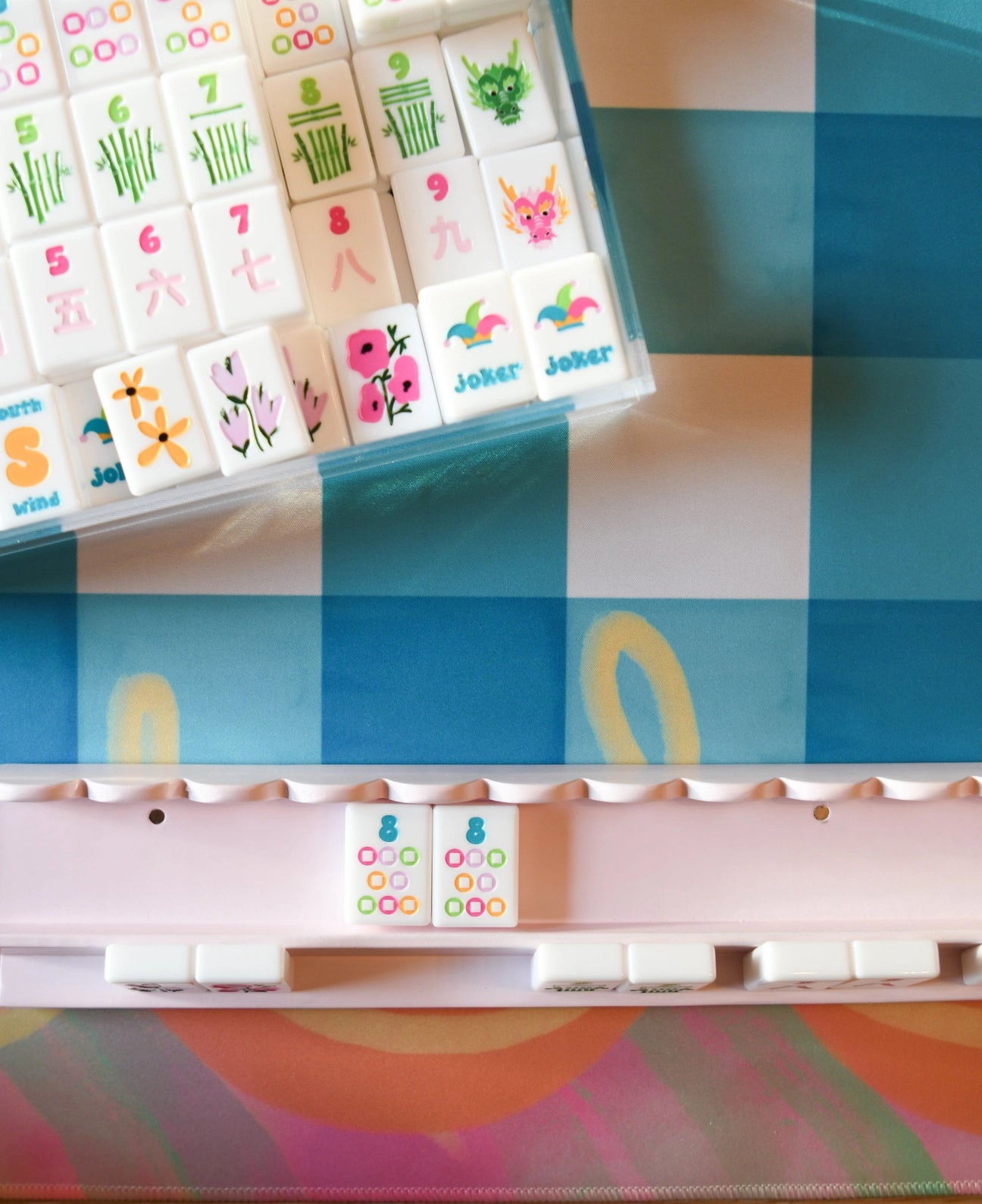 Bright & Playful Everyday Mahjong Tiles - The Spring Set | Colorful Mahjong Game Set | The Posh Pagoda by K Willis Interiors