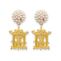 Seed Pagoda Earrings | Chinoiserie Style Earrings