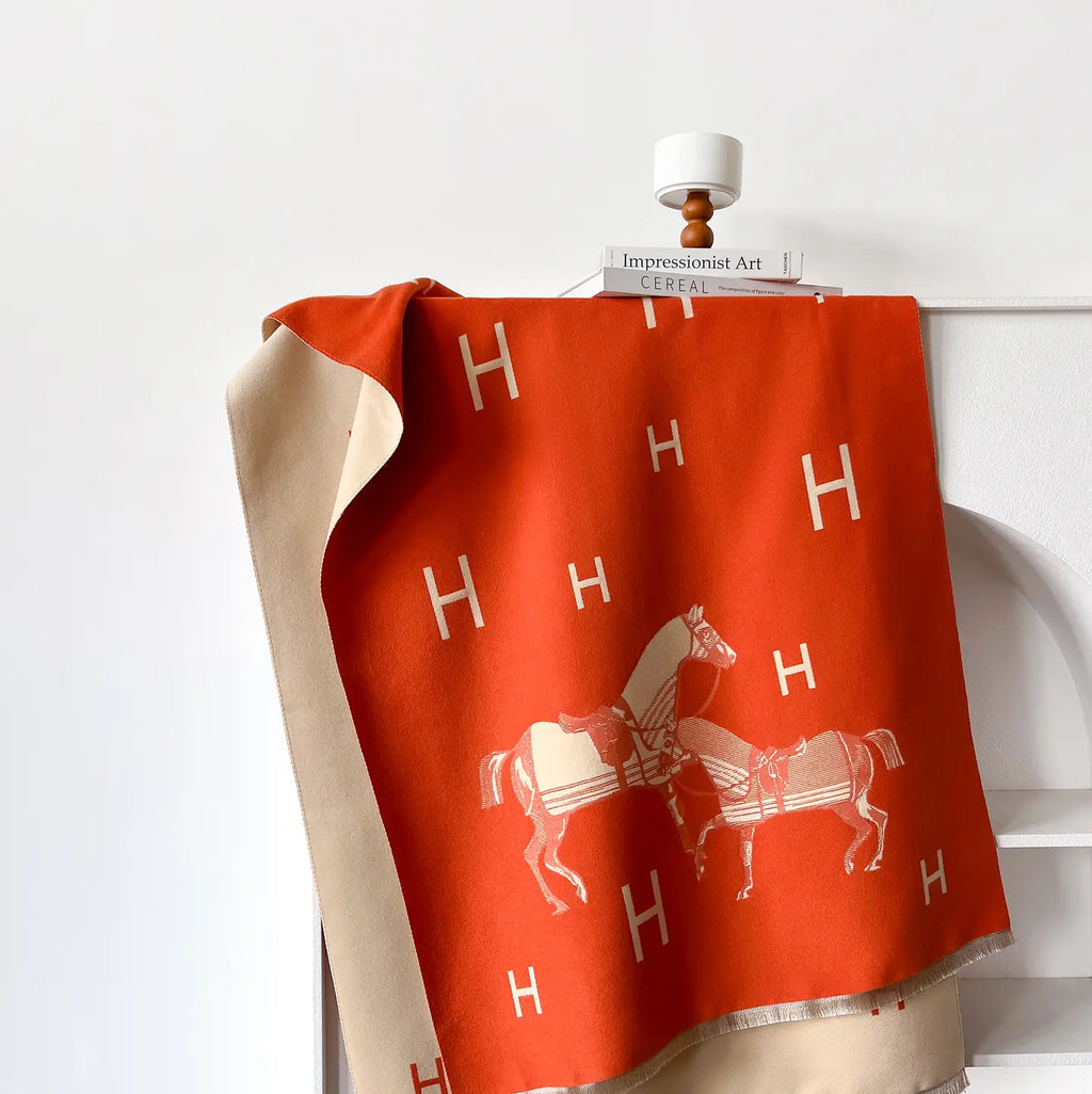 Reversible Orange & Cream Wrap | Designer Wrap