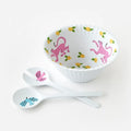 Bird & Leopard "Paper" Salad Bowl & Server Set | Elevated Salad Server Set