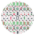 Round Mahjong Glass Cutting Board | Colorful Mahjong Tile Serving Board